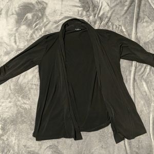 Black George Cardigan 1/3 ruched sleeves